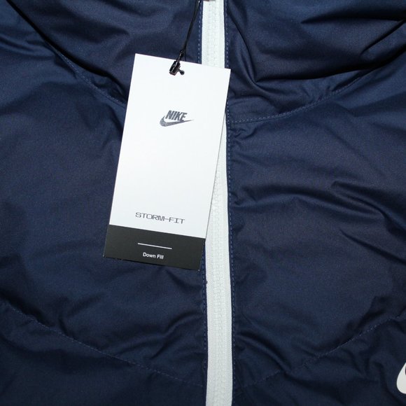 NWT NIKE MEN'S STORM WINDRUNNER DOWN FILLED WINTER PUFFER JACKET BLUE RED WHITE - Picture 8 of 11